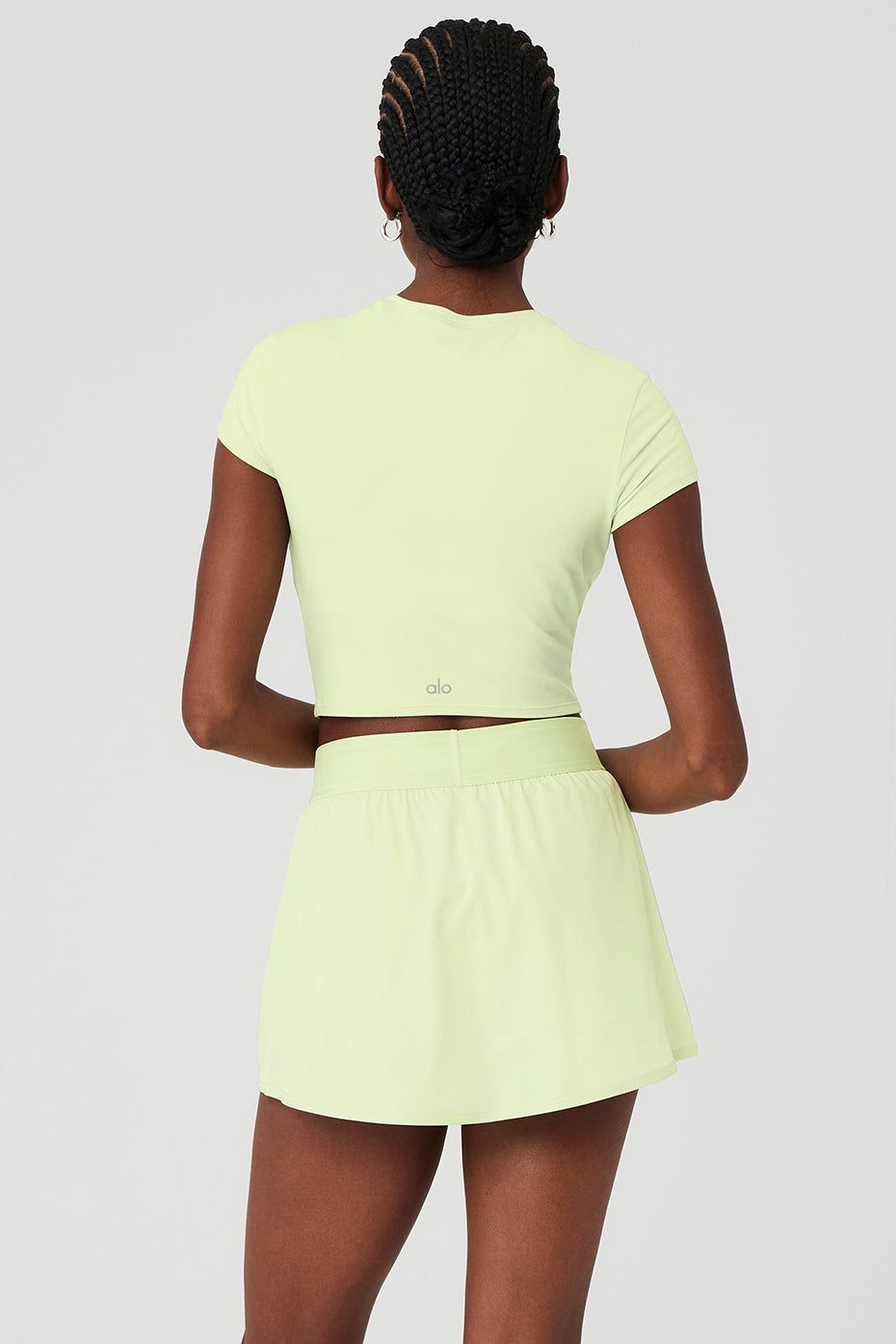 Alosoft Crop Finesse Short Sleeve - Iced Green Tea sold by Alo Yoga product image thumbnail 2