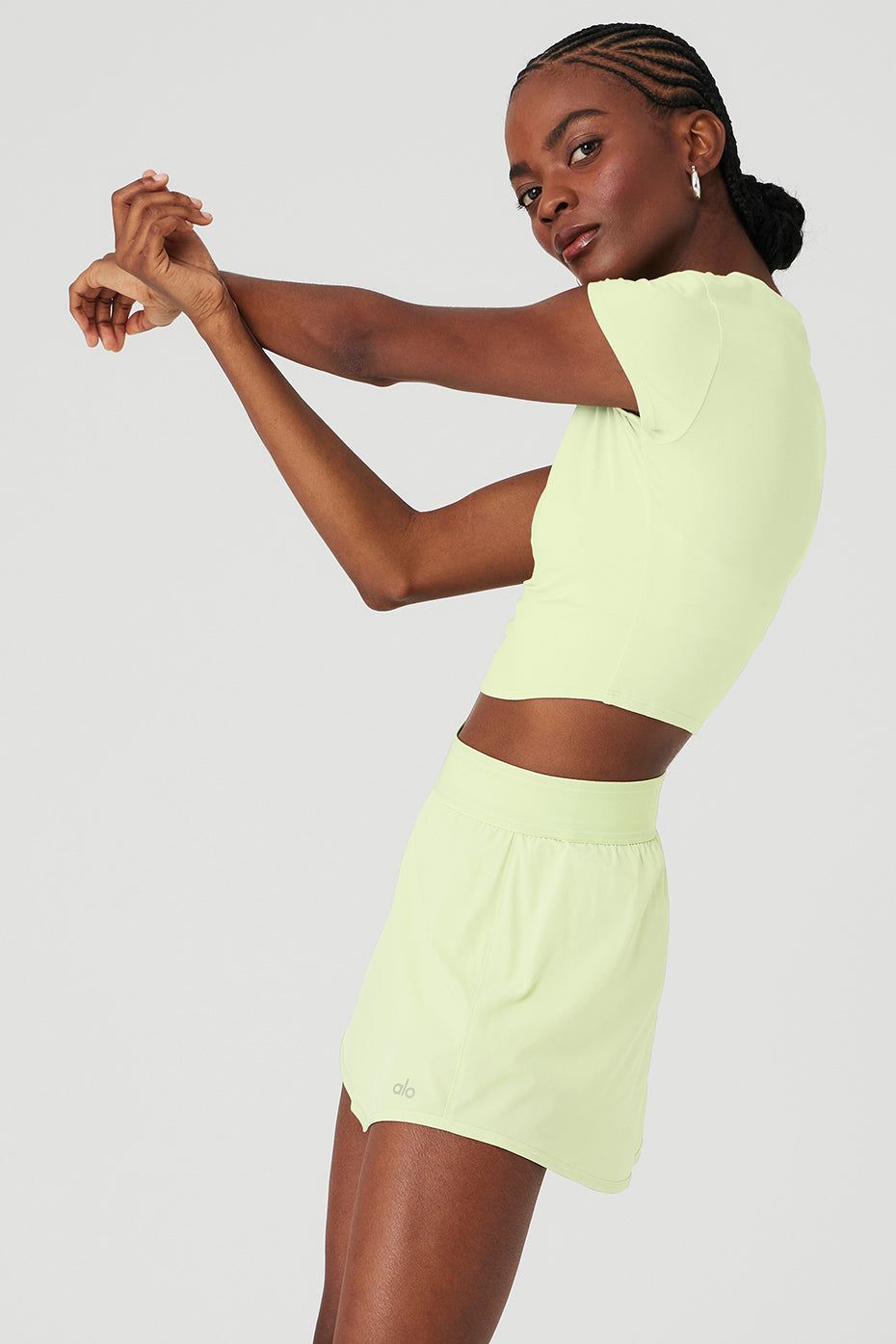 Alosoft Crop Finesse Short Sleeve - Iced Green Tea sold by Alo Yoga product image thumbnail 3