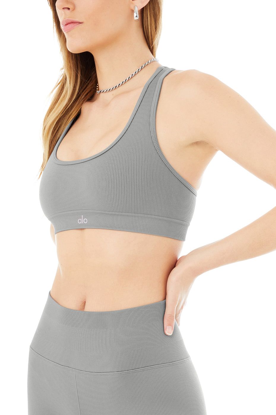 Seamless Ribbed Bra & Seamless High-Waist Ribbed Legging Set sold by Alo Yoga product image thumbnail 8