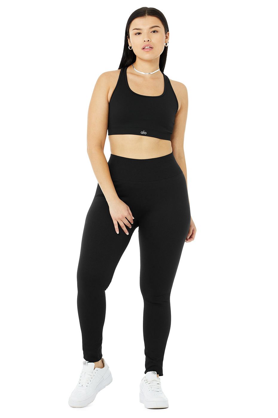 Seamless Ribbed Bra & Seamless High-Waist Ribbed Legging Set sold by Alo Yoga product image thumbnail 14