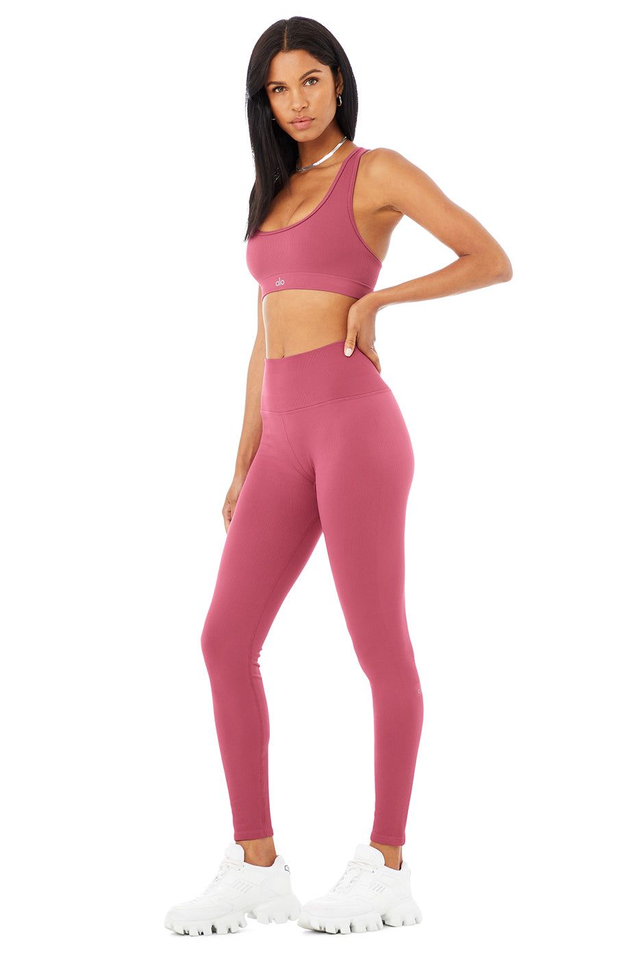 Seamless Ribbed Bra & Seamless High-Waist Ribbed Legging Set sold by Alo Yoga product image thumbnail 2