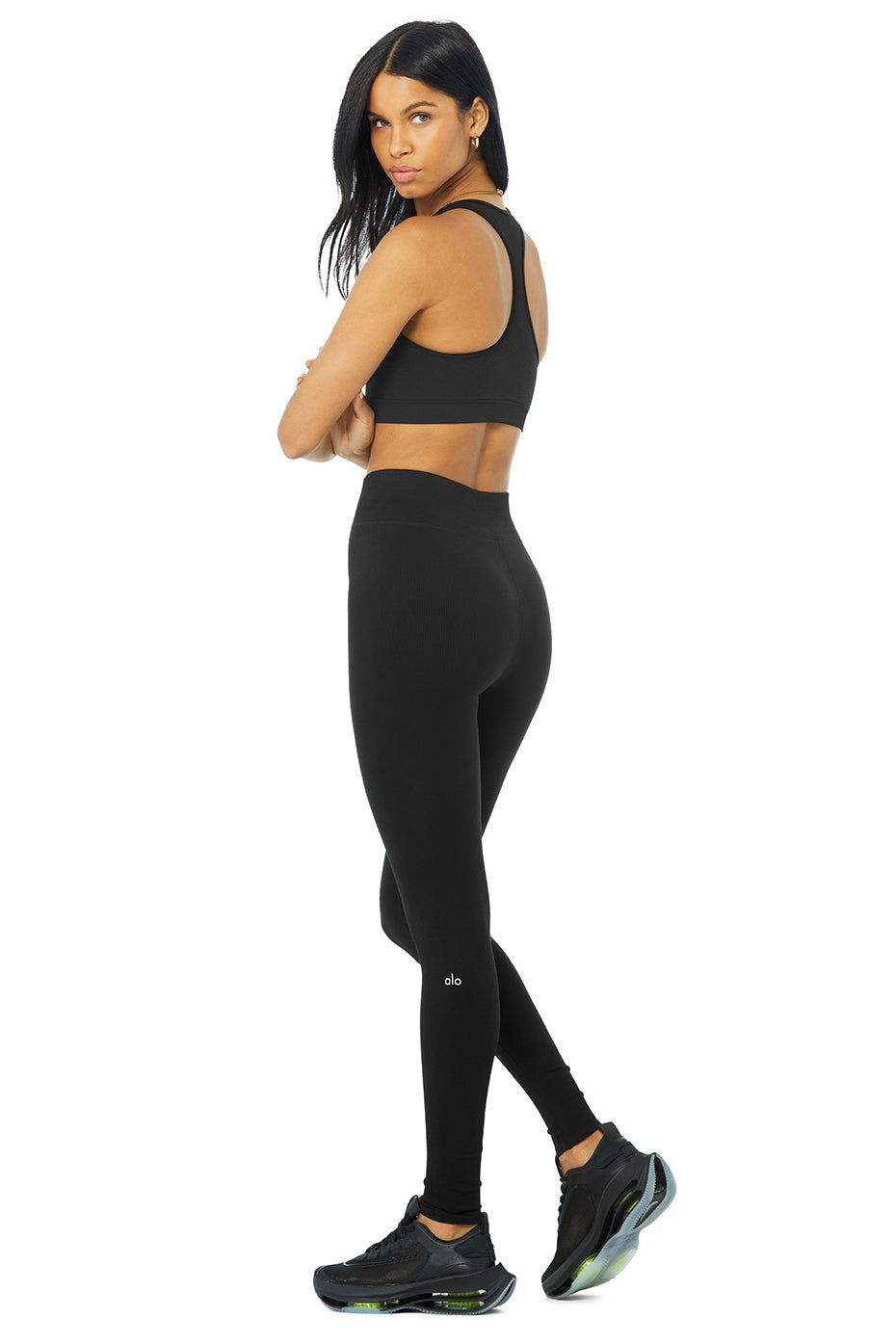 Seamless Ribbed Bra & Seamless High-Waist Ribbed Legging Set sold by Alo Yoga product image thumbnail 12