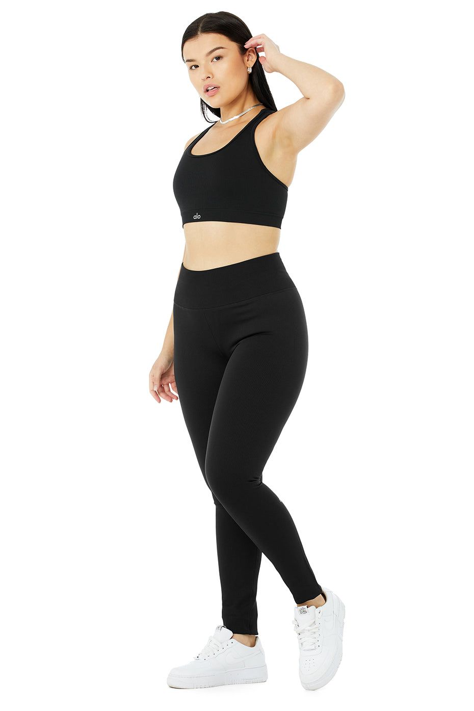 Seamless Ribbed Bra & Seamless High-Waist Ribbed Legging Set sold by Alo Yoga product image thumbnail 15