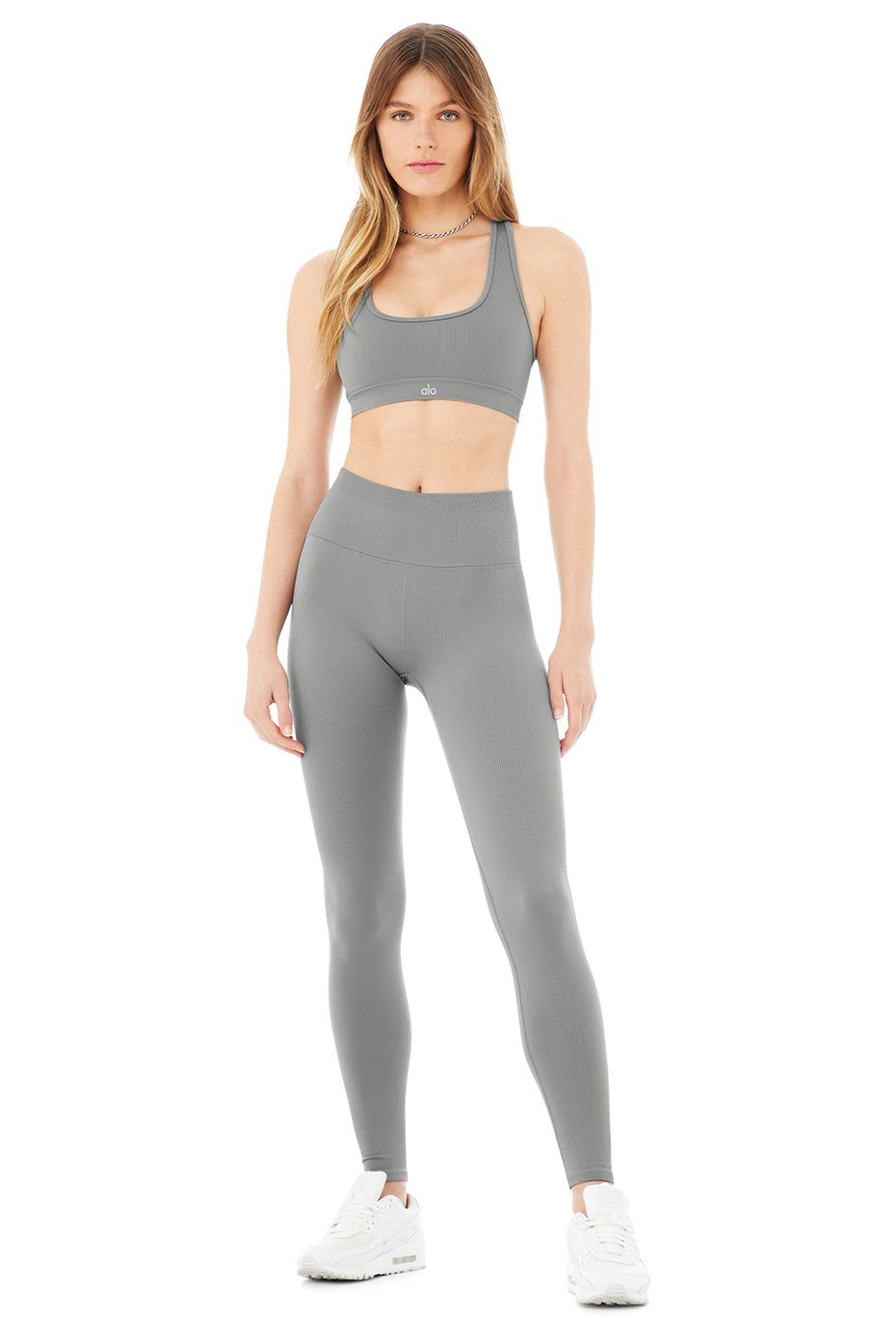 Seamless Ribbed Bra & Seamless High-Waist Ribbed Legging Set sold by Alo Yoga product image thumbnail 5