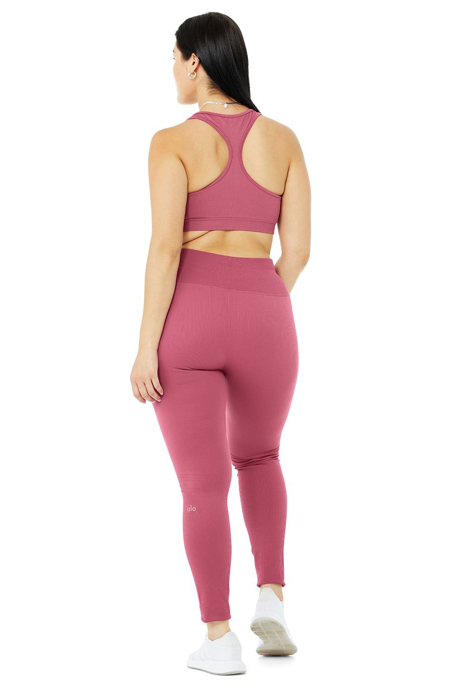 Seamless Ribbed Bra & Seamless High-Waist Ribbed Legging Set sold by Alo Yoga product image thumbnail 23