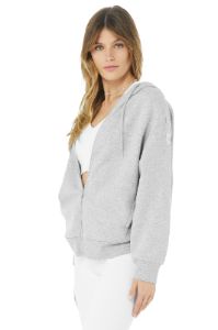 Alo Yoga Hype Full Zip Hoodie - Athletic Heather Grey | Parallel