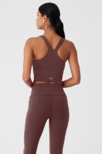 Airbrush Real Bra Tank - Cherry Cola sold by Alo Yoga