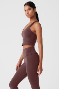 Airbrush Real Bra Tank - Cherry Cola sold by Alo Yoga