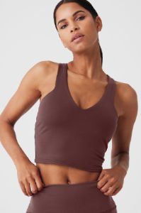 Airbrush Real Bra Tank - Cherry Cola sold by Alo Yoga