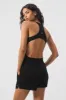 Ribbed Half-Court Bodysuit - Black sold by Alo Yoga