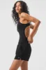 Ribbed Half-Court Bodysuit - Black sold by Alo Yoga