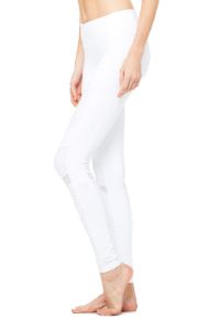Moto Legging - White/White Glossy sold by Alo Yoga