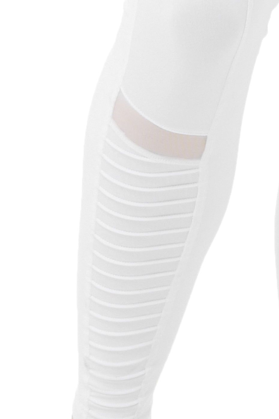 Moto Legging - White/White Glossy sold by Alo Yoga product image thumbnail 4