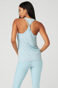 Don't Get It Twisted Tank - Chalk Blue sold by Alo Yoga