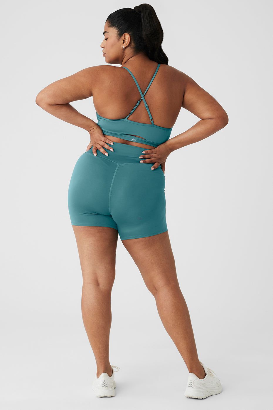 Airlift Intrigue Bra & 5" Airlift Energy Short Set - Teal Agate sold by Alo Yoga product image thumbnail 6