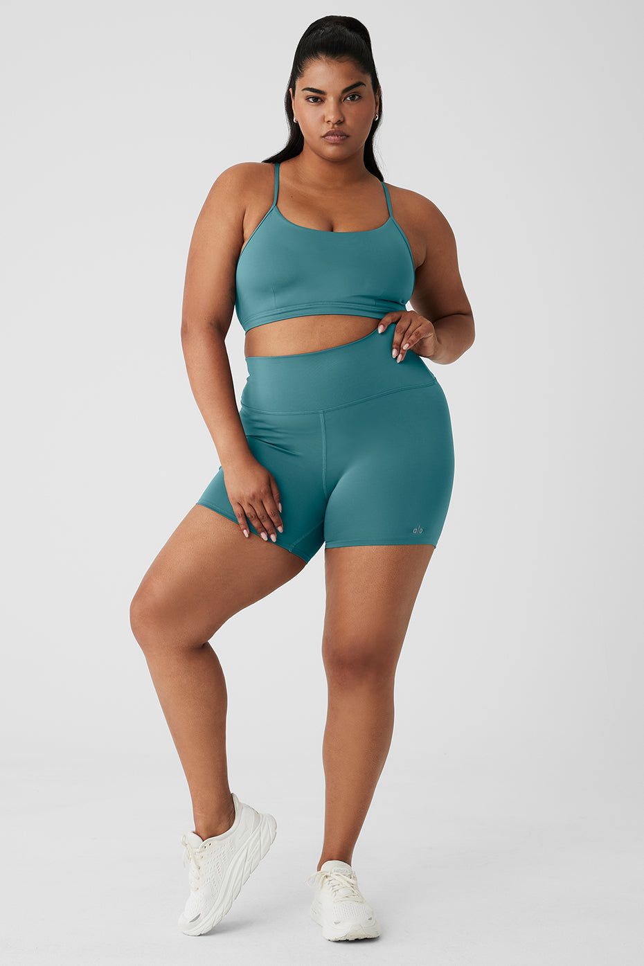 Airlift Intrigue Bra & 5" Airlift Energy Short Set - Teal Agate sold by Alo Yoga product image thumbnail 5
