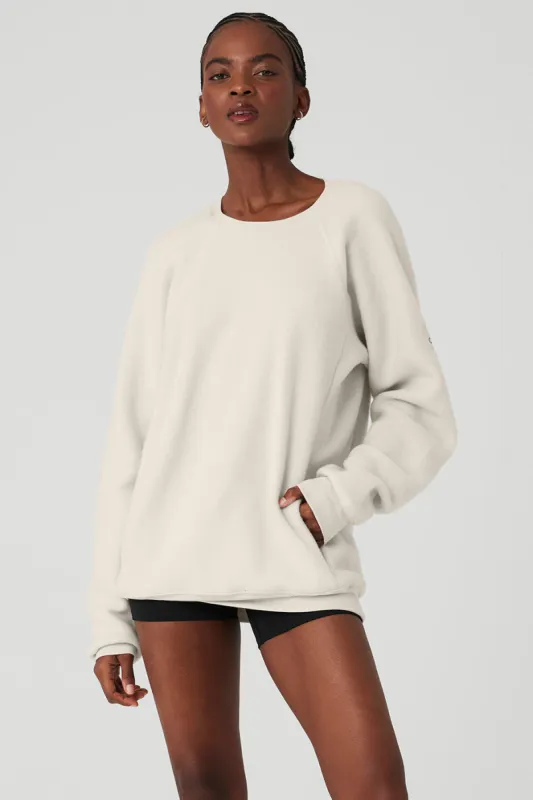 Triumph Crew Neck Sweatshirt - Bone sold by Alo Yoga