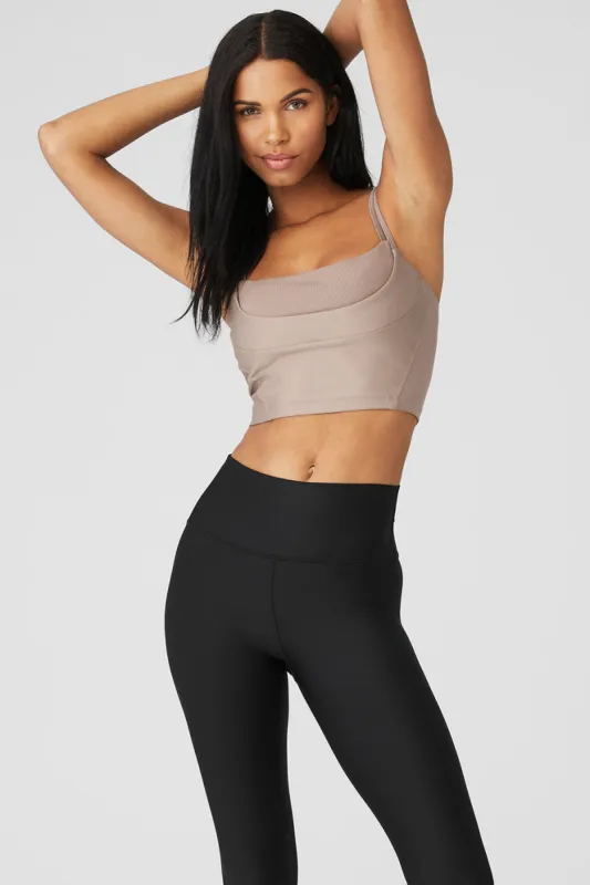Airlift Street Goddess Bra Tank - Taupe sold by Alo Yoga