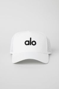 District Trucker Hat - White/Black sold by Alo Yoga