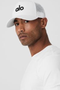 District Trucker Hat - White/Black sold by Alo Yoga