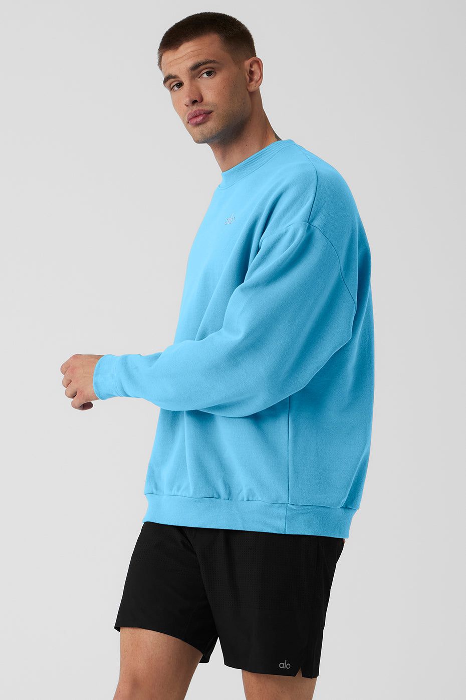 Accolade Crew Neck Pullover - Azure Blue sold by Alo Yoga product image thumbnail 3