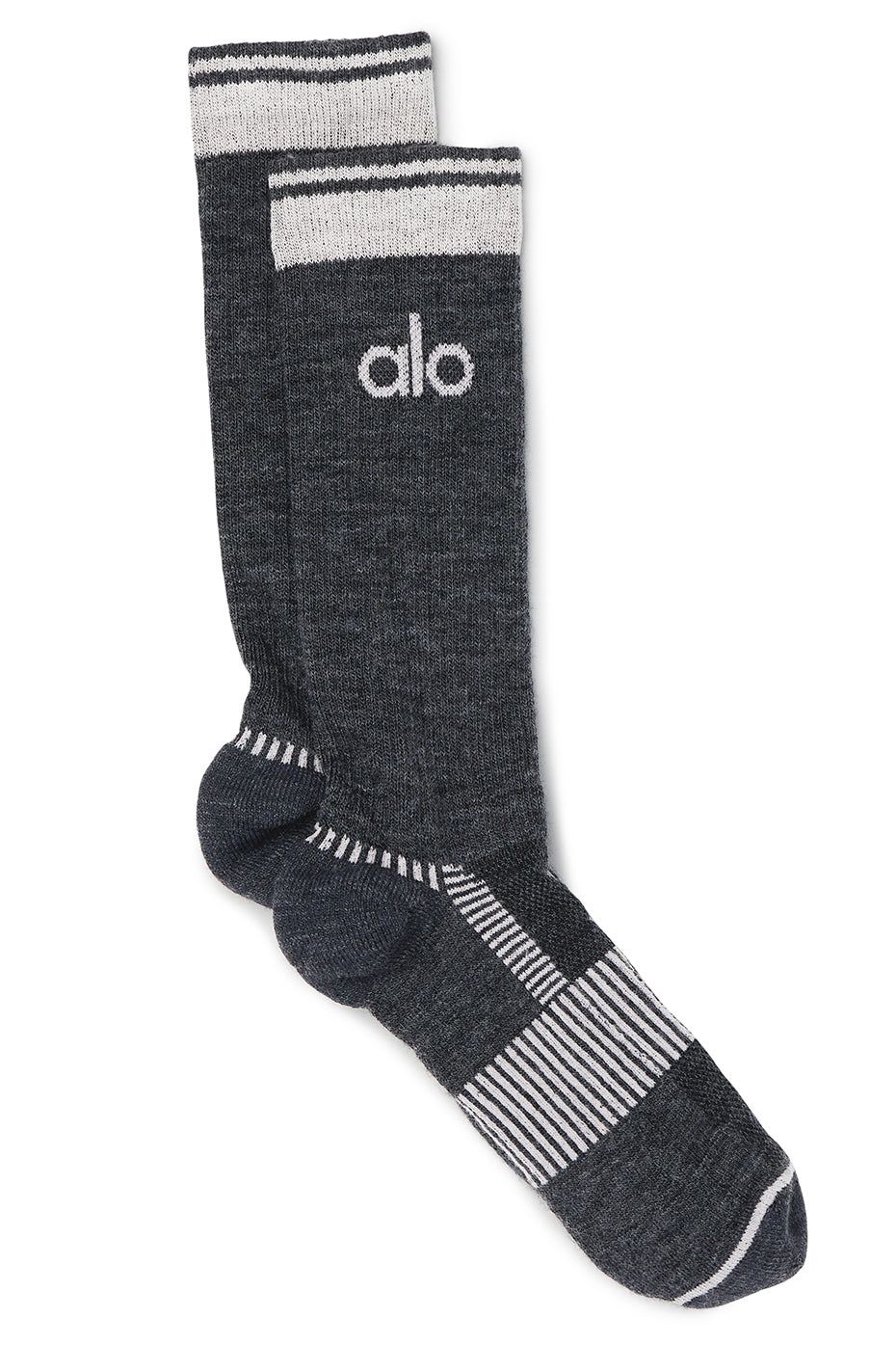 Women's Wool-Tech Crew Sock - Dark Heather Grey sold by Alo Yoga