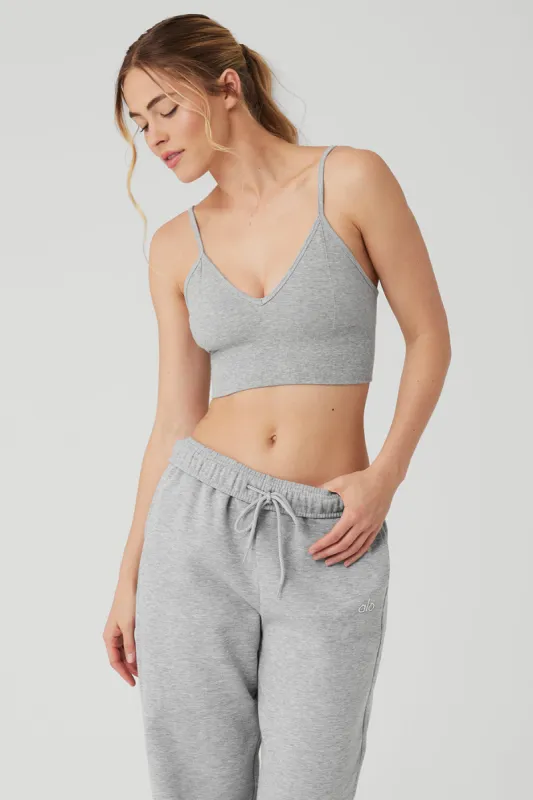 Delight Bralette - Athletic Heather Grey sold by Alo Yoga