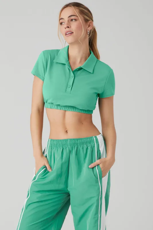 Cropped Prestige Polo - Lettuce sold by Alo Yoga