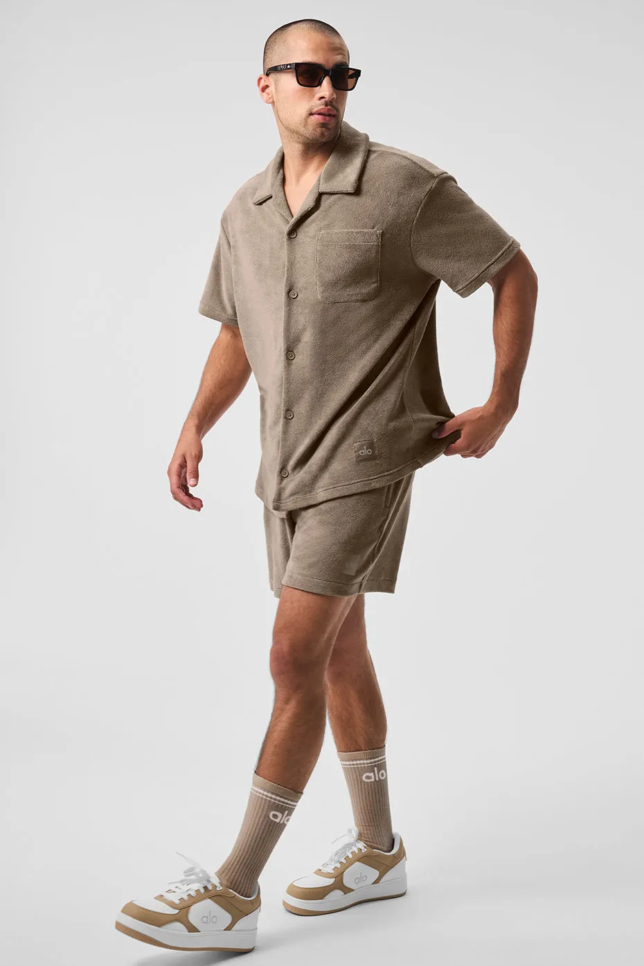 7" Coastal Terry Short - Gravel sold by Alo Yoga product image thumbnail 4