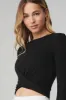 Cover Long Sleeve Top - Black sold by Alo Yoga