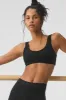 Alosoft Center Stage Bra - Black sold by Alo Yoga