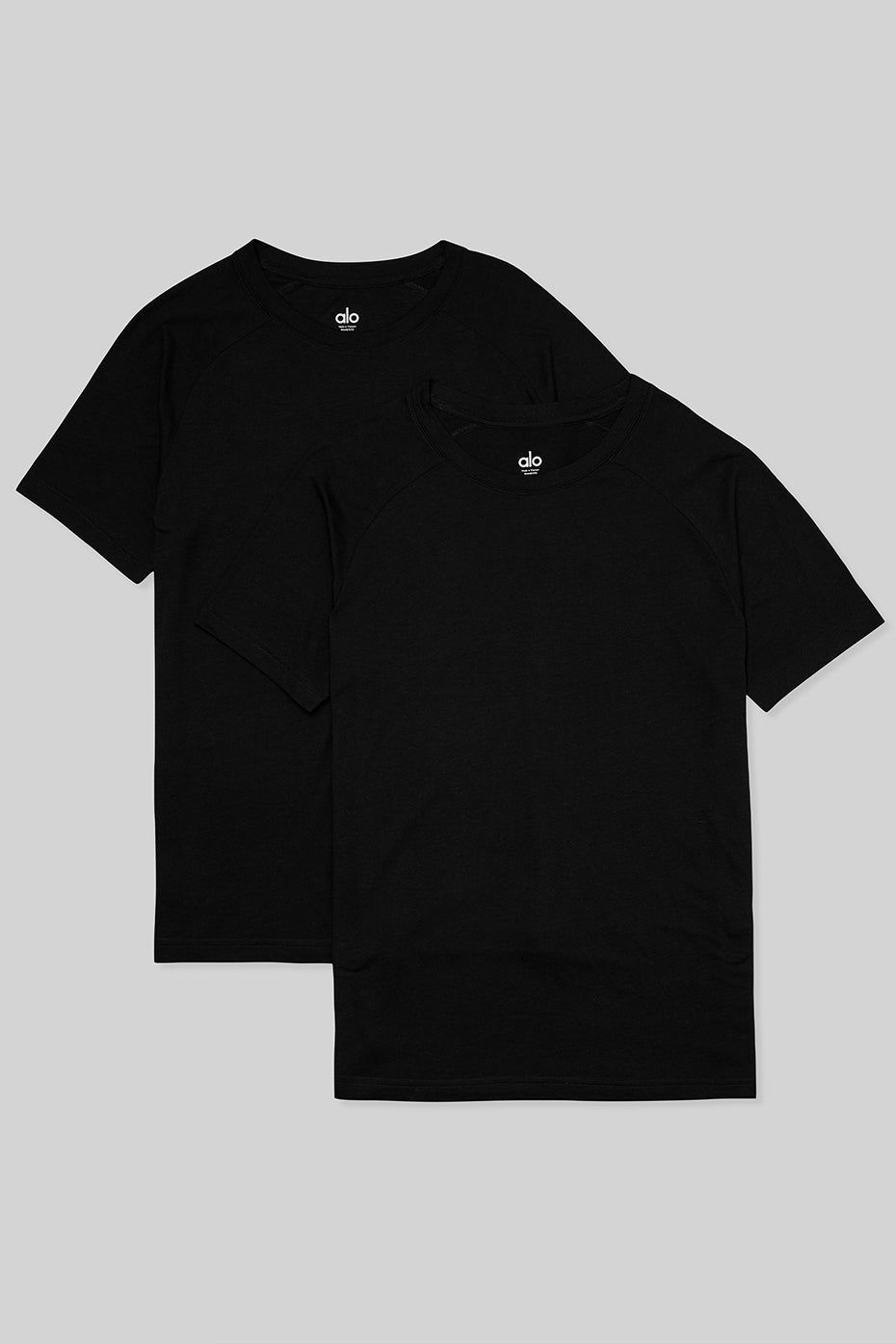 Triumph Crew Neck Tee (2 Pack) - Black sold by Alo Yoga
