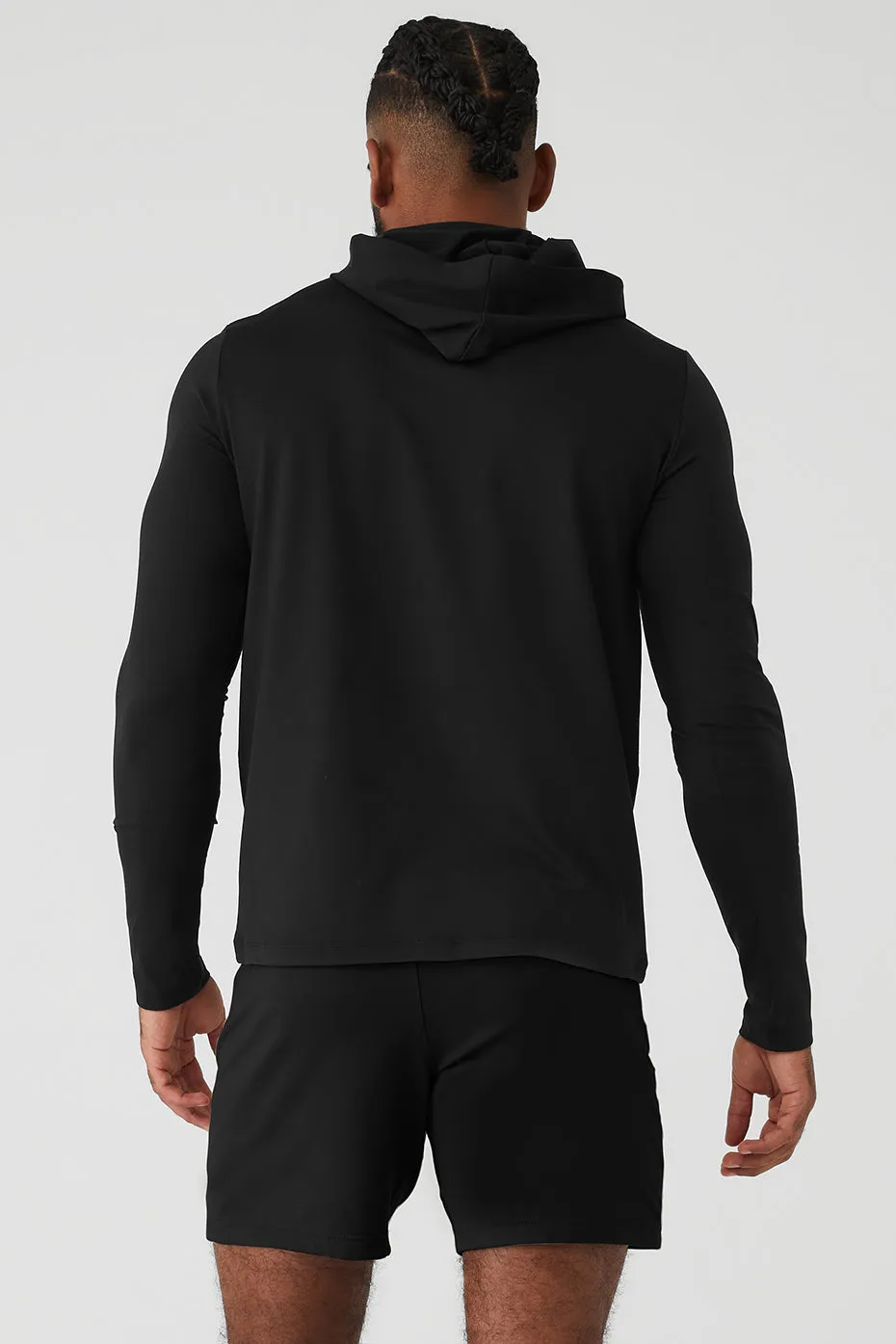 Conquer Reform Long Sleeve With Hood - Black sold by Alo Yoga product image thumbnail 2