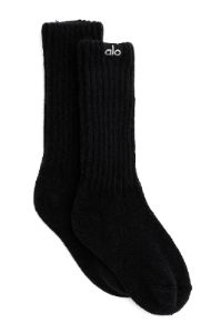 Women's Cashmere Jet Set Sock - Black sold by Alo Yoga