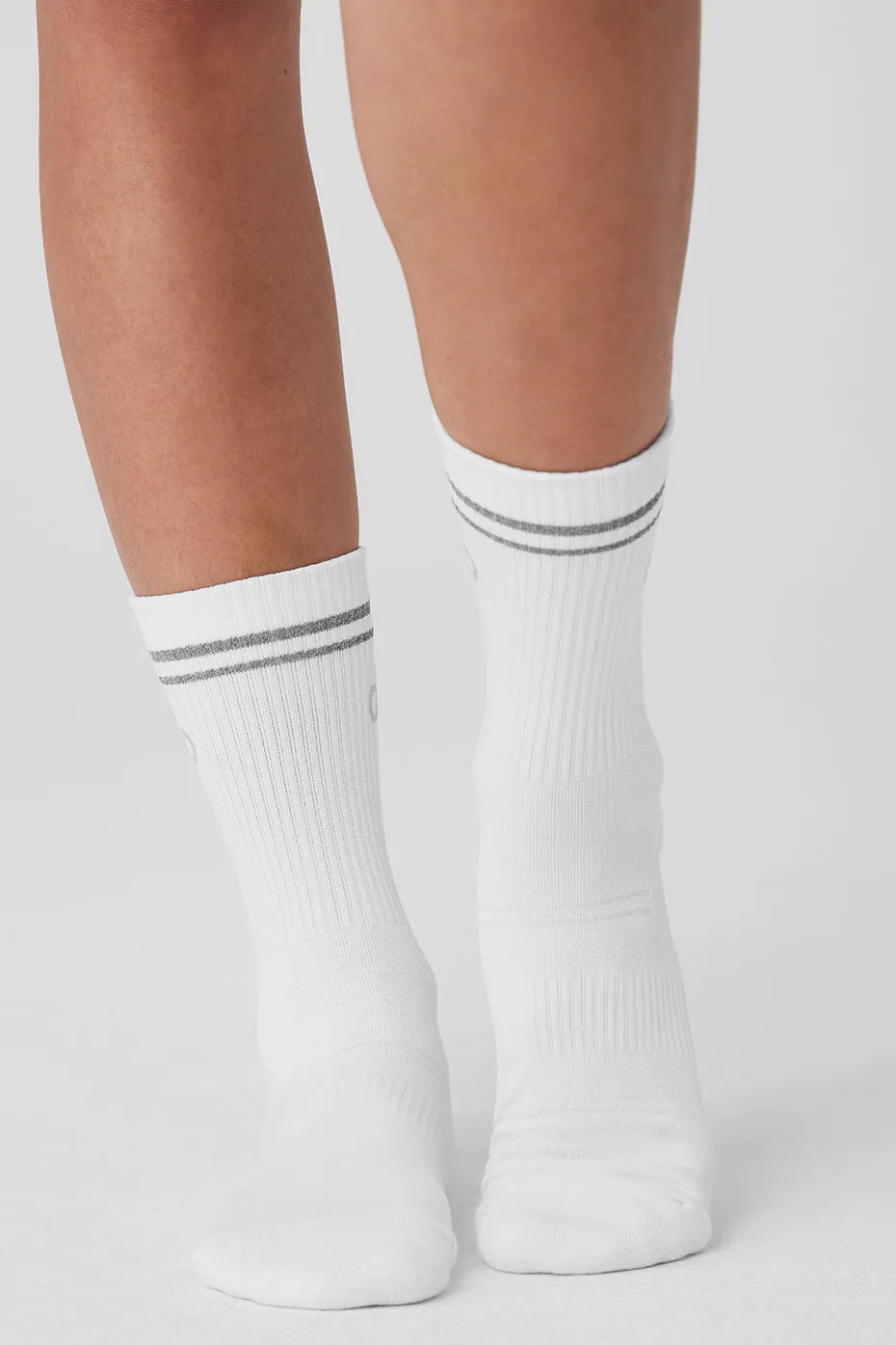 Unisex Half-Crew Performance Sock - White sold by Alo Yoga product image thumbnail 3