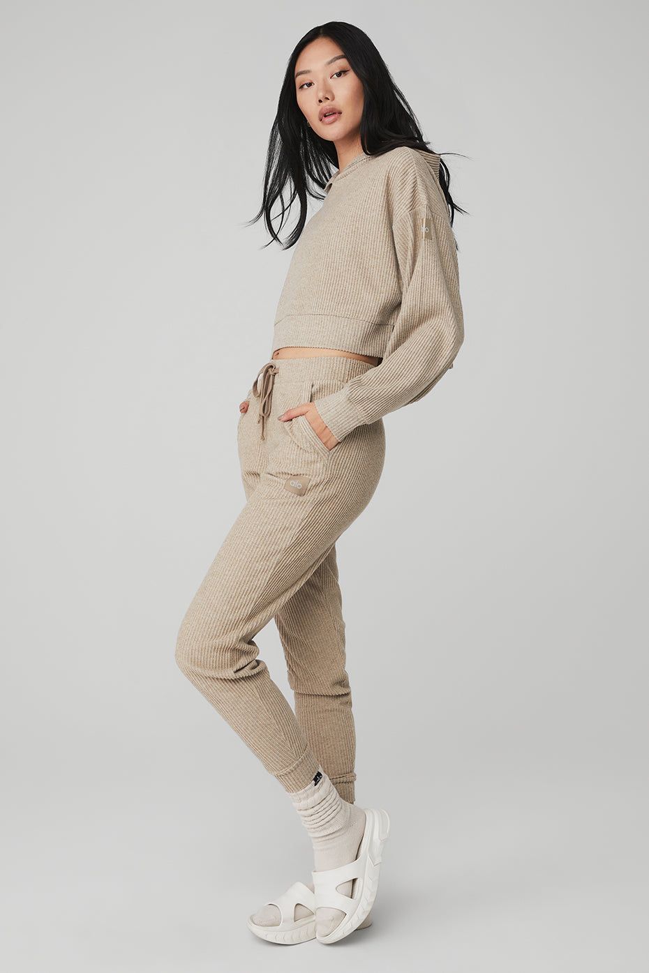 Muse Sweatpant & Hoodie Set - Gravel Heather sold by Alo Yoga product image thumbnail 3