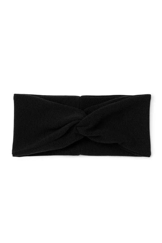 Micro Waffle Headband - Black sold by Alo Yoga