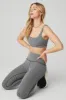 High-Waist Micro Houndstooth Legging - White/Black sold by Alo Yoga