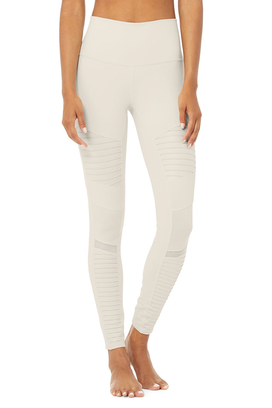 High-Waist Moto Legging - Bone sold by Alo Yoga