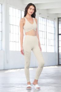 High-Waist Moto Legging - Bone sold by Alo Yoga