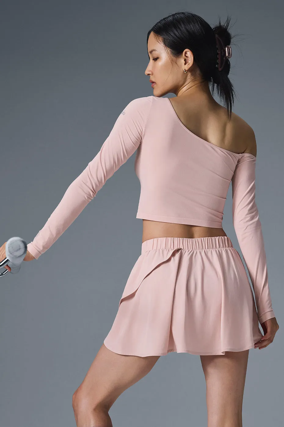 Asymmetric Sheer Glow Long Sleeve - Ballet Pink sold by Alo Yoga product image thumbnail 3