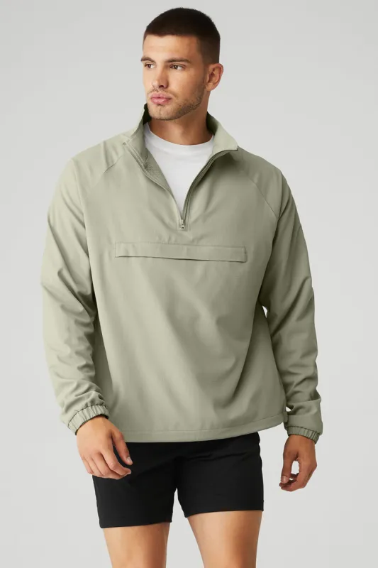 Ripstop 1/4 Zip On-Set Jacket - Limestone sold by Alo Yoga