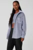 Ribbed Velour Mountain Side Shacket - Fog sold by Alo Yoga