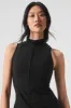 Alosoft Carefree 1/2 Zip Dress - Black sold by Alo Yoga