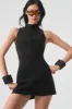 Alosoft Carefree 1/2 Zip Dress - Black sold by Alo Yoga