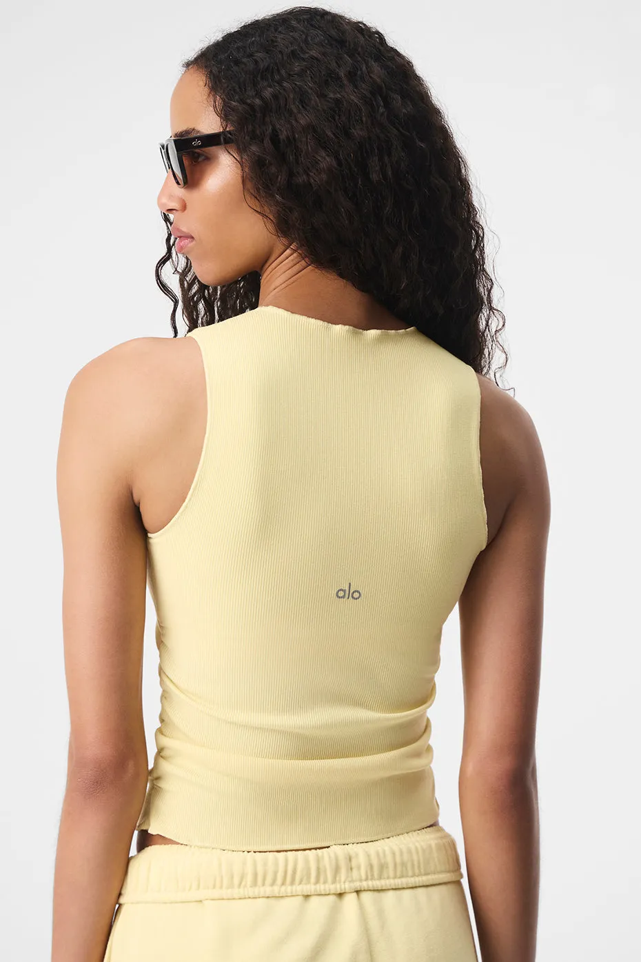 Ribbed En Pointe Tank - Lemon Ice sold by Alo Yoga product image thumbnail 3