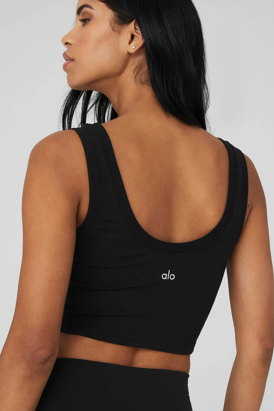 Ribbed Wellness Tank - Black sold by Alo Yoga product image thumbnail 5