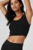 Ribbed Wellness Tank - Black sold by Alo Yoga