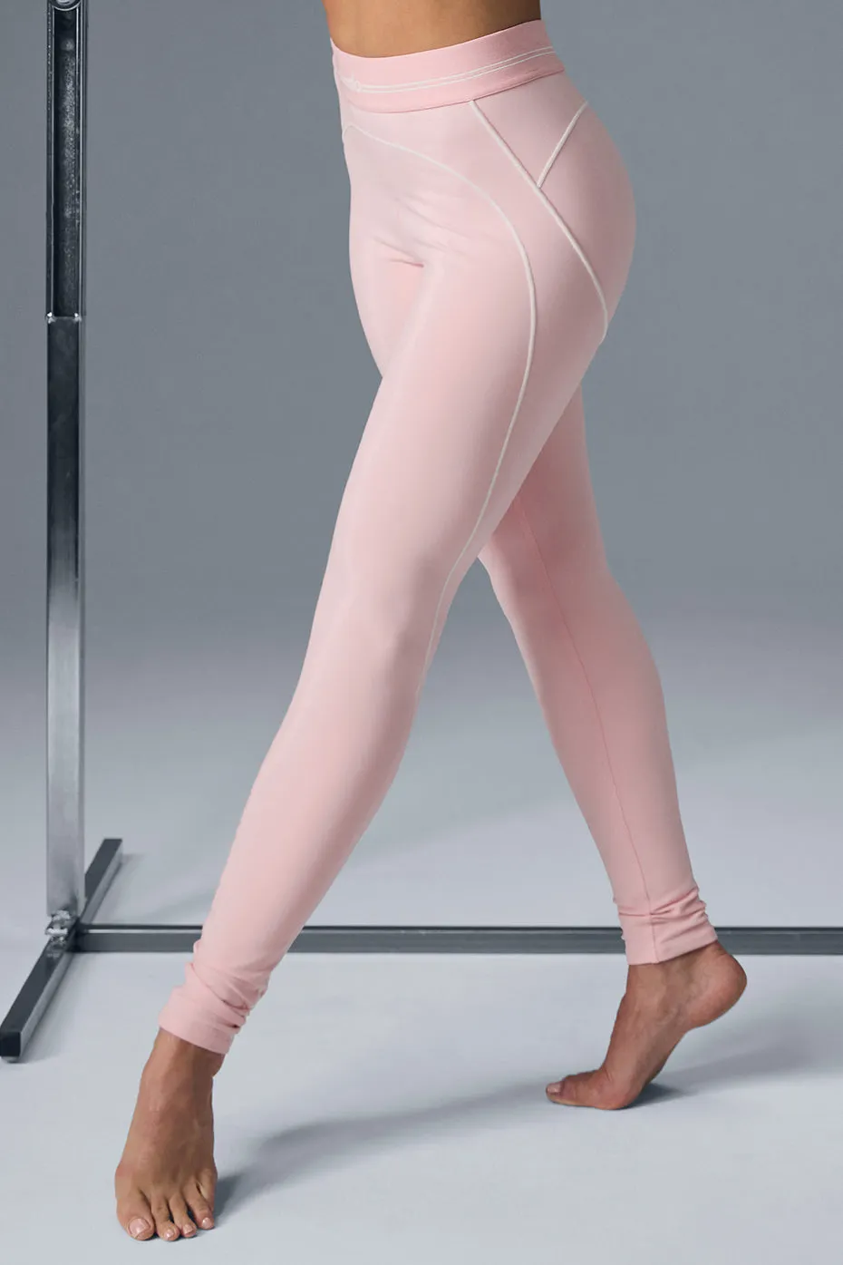 Airbrush High-Waist Heart Throb Legging - Ballet Pink/White sold by Alo Yoga product image thumbnail 4