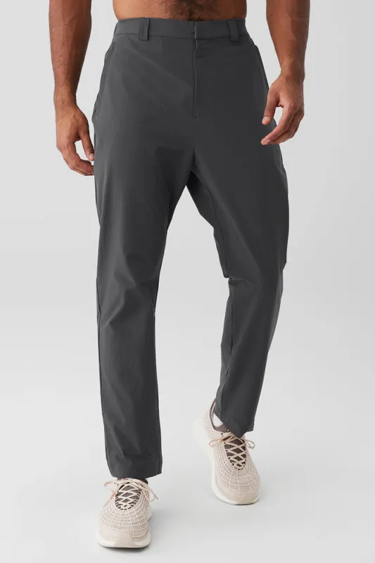 Co-Op Cropped Tech Trouser - Anthracite sold by Alo Yoga